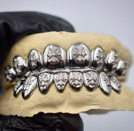 (Crome 💕) 3d .925 silver grillz (Pullouts)