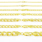 10K Yellow Gold 2mm-7mm Curb Cuban Chain Link Pendant Necklace Bracelet, 7"-30"