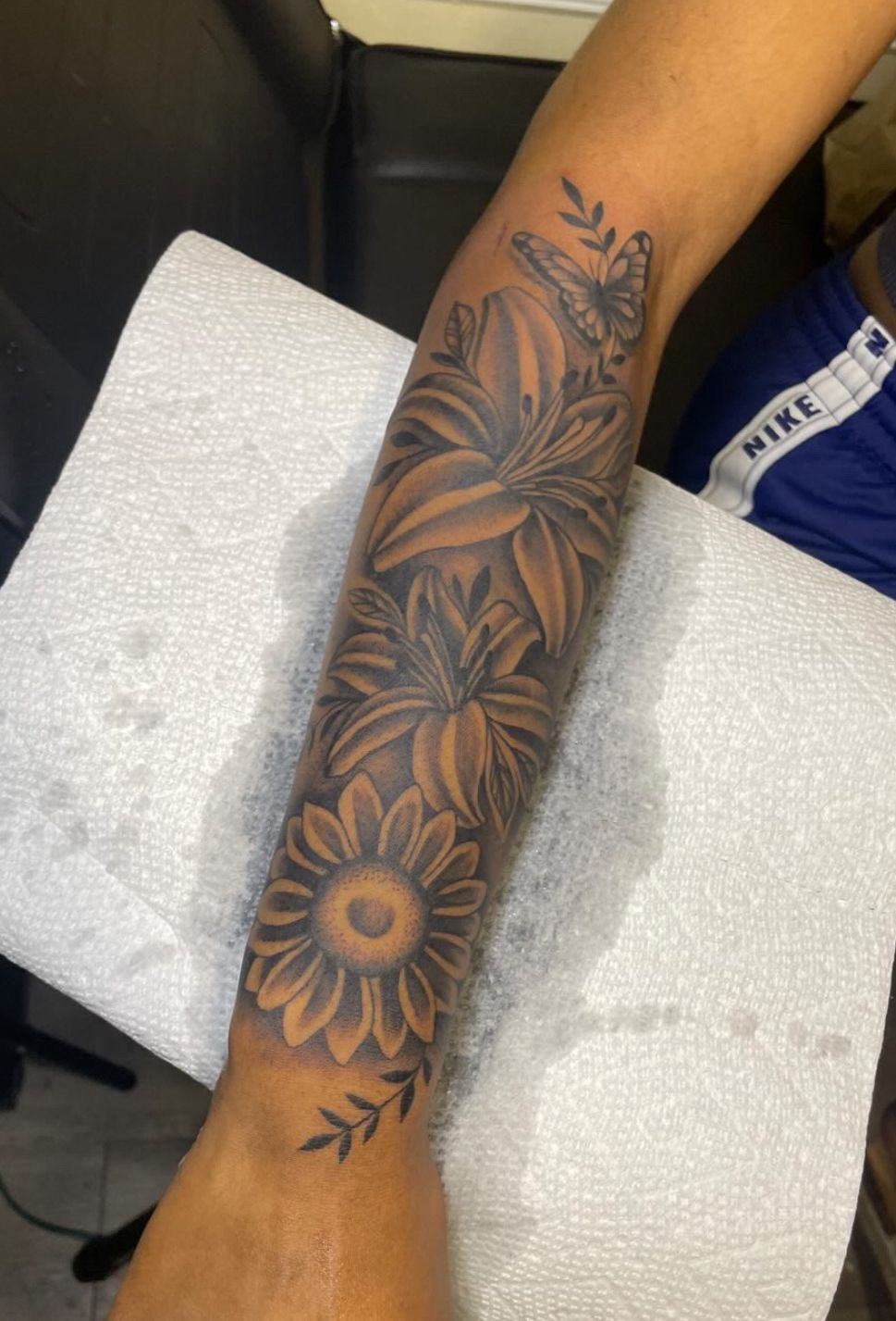 Flowered Qauter sleeve Lower #1