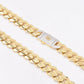 Mens Miami Cuban Link Breathable Chain Necklace Box Clasp Real 14K Yellow Gold 13mm