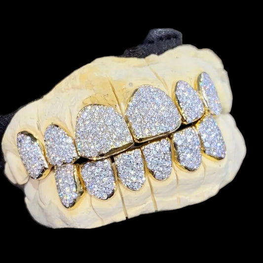 S.I. Diamond Grillz 10k (COMPLETLY BUSTDOWN) hand set