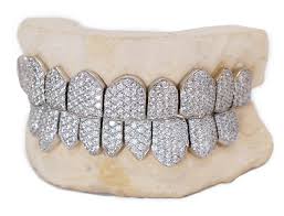 .925 silver Diamonds, per tooth (COMPLETLY BUSTDOWN) hand set